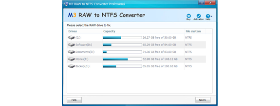 convert hard drive to ntfs